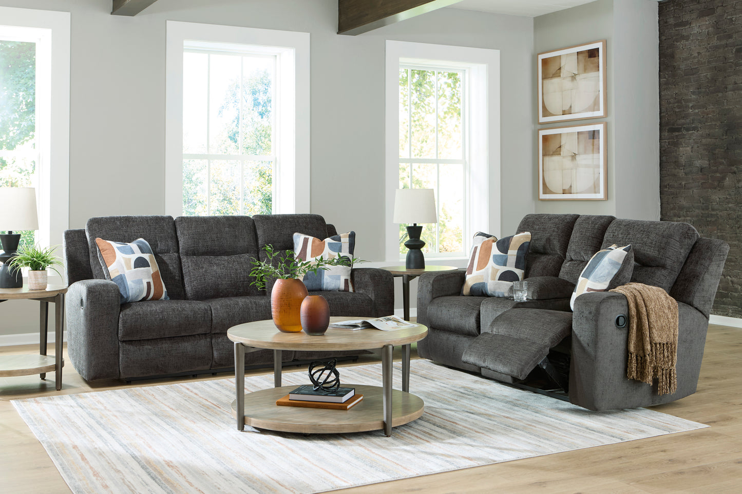 2 PC RECLINING SOFA & LOVESEAT