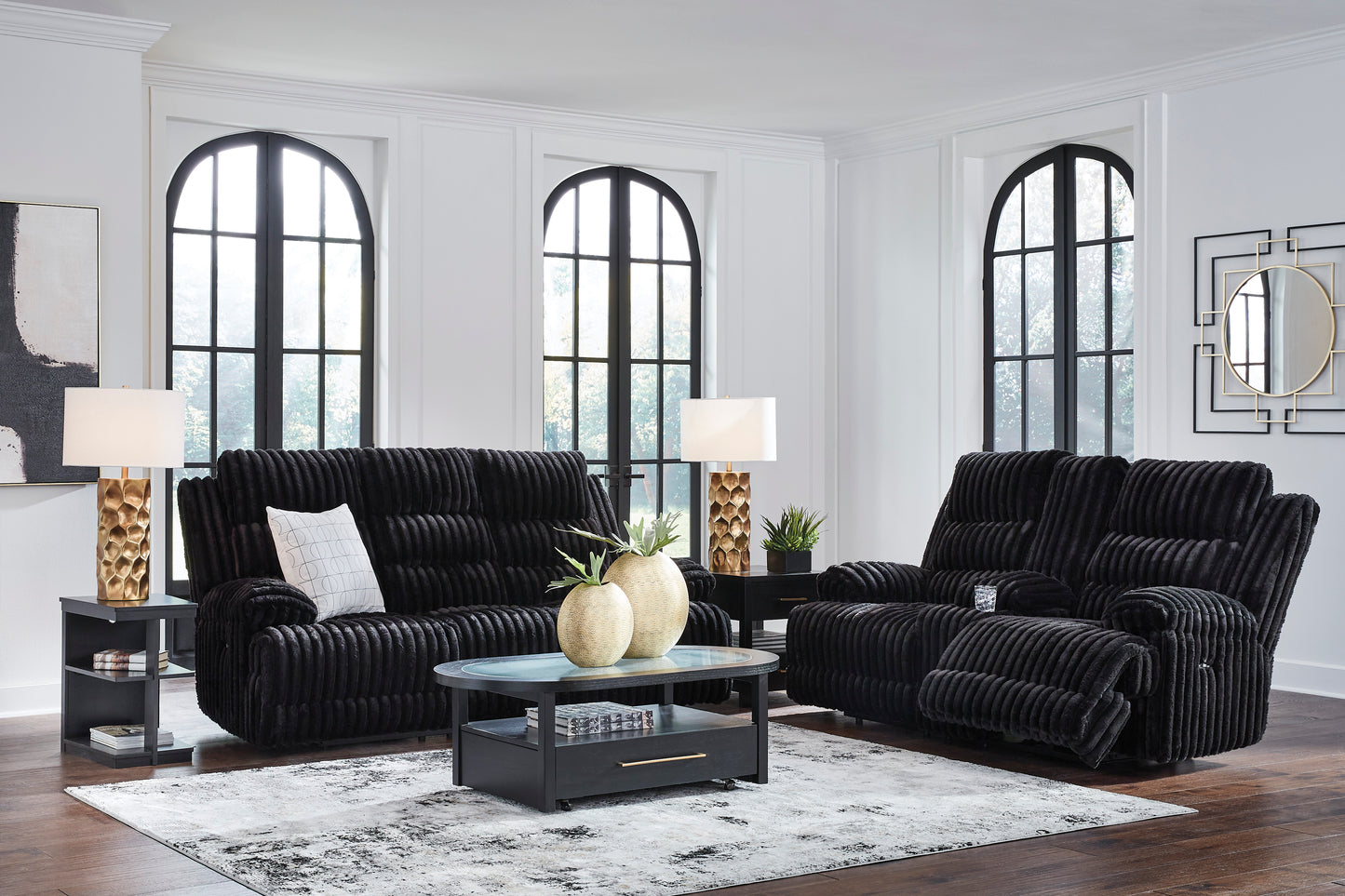 2 PC RECLINING SOFA & LOVESEAT (POWER)