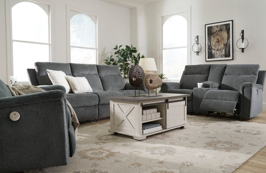 2 PC RECLINING SOFA & LOVESEAT (POWER)