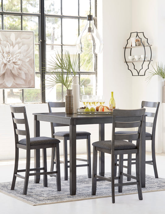 5 PC COUNTER HEIGHT TABLE & 4 CHAIRS