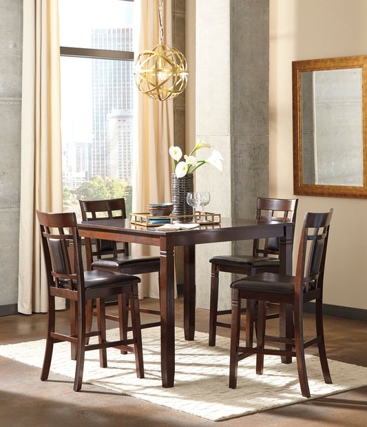 5 PC COUNTER HEIGHT TABLE & 4 CHAIRS