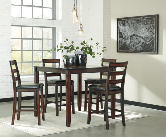 5 PC COUNTER HEIGHT TABLE & 4 CHAIRS