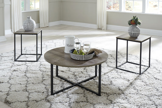3 PC COFFEE TABLE & 2 END TABLES