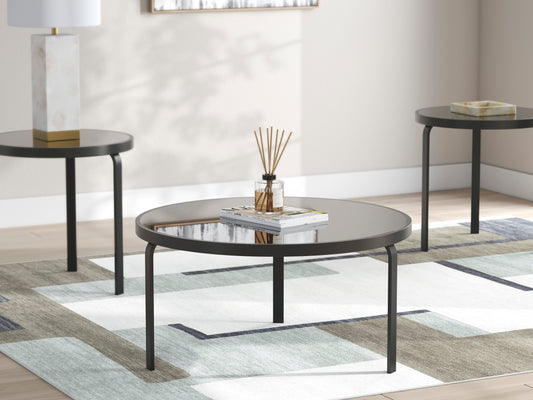 3 PC COFFEE TABLE & 2 END TABLES