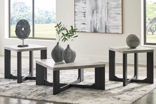 3 PC COFFEE TABLE & 2 END TABLES