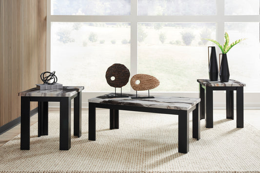 3 PC COFFEE TABLE & 2 END TABLES